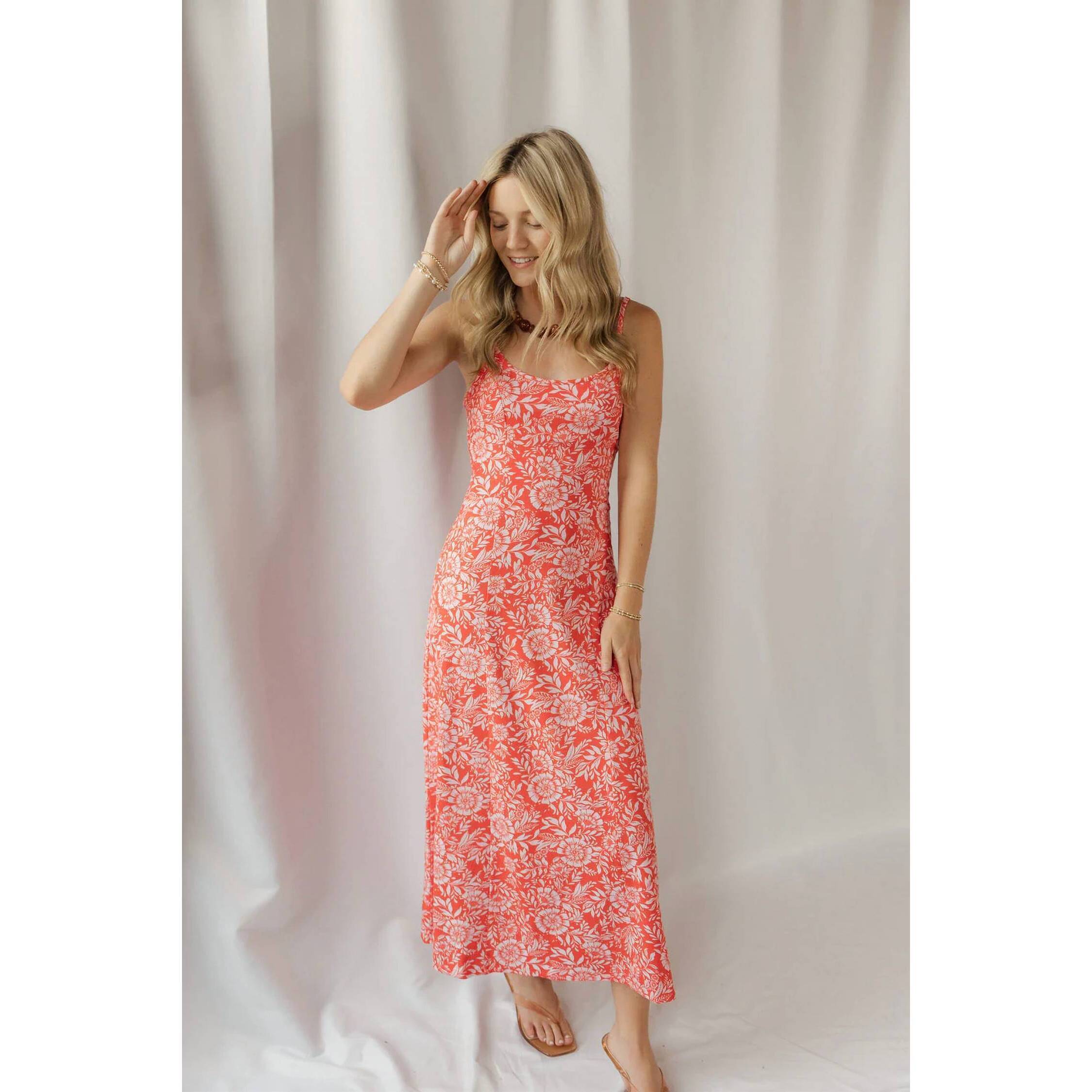 New Z Supply Charisma Ona Floral Midi Dress In Pink